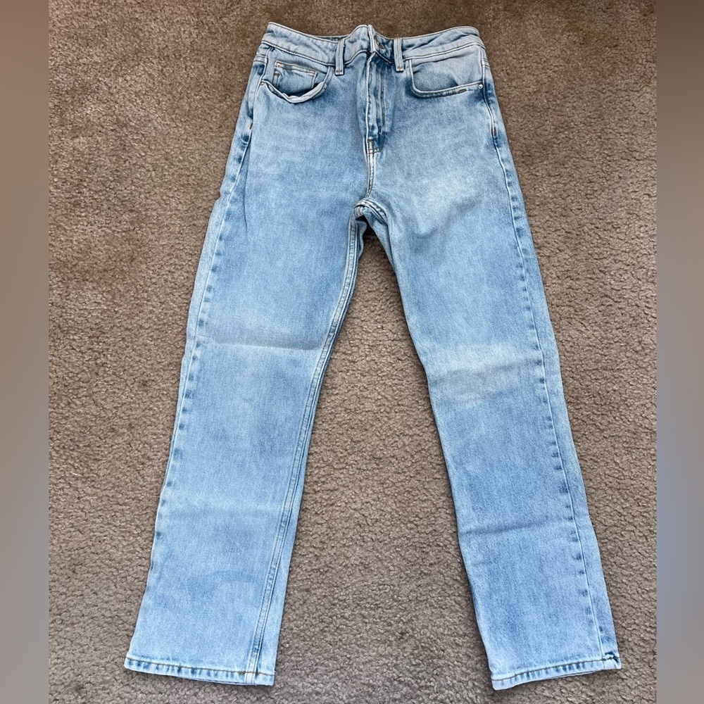 Zara Light Blue Womens Straight Jeans